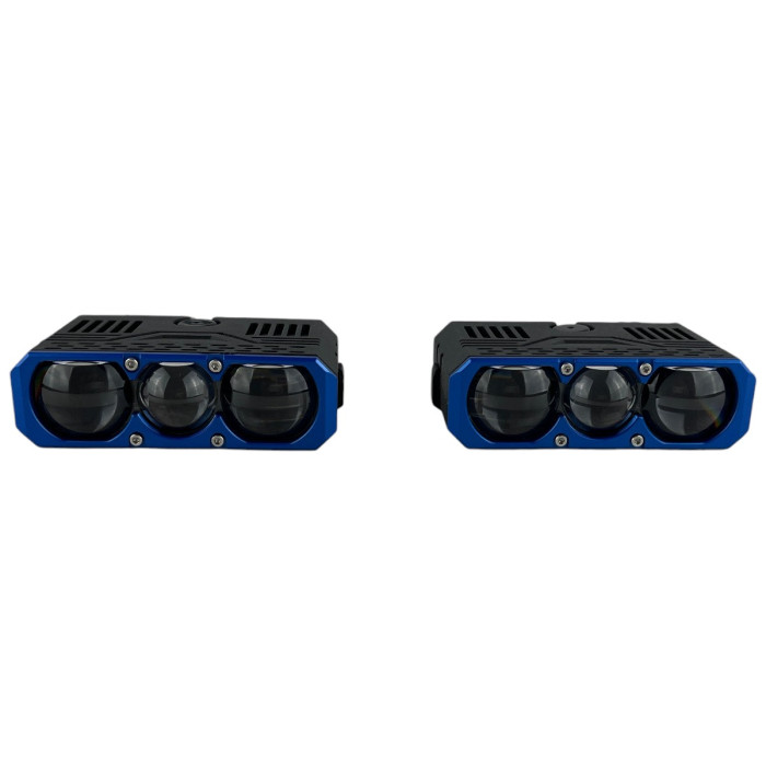 Додаткові універсальні LED фари Sanvi S301 50W 12V (3 лінзи) ближнє/дальнє світло, протитуманні (комплект 2 шт.)