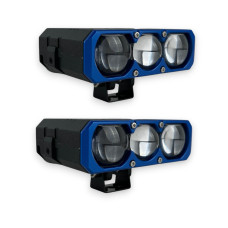 Додаткові універсальні LED фари Sanvi S301 50W 12V (3 лінзи) ближнє/дальнє світло, протитуманні (комплект 2 шт.)