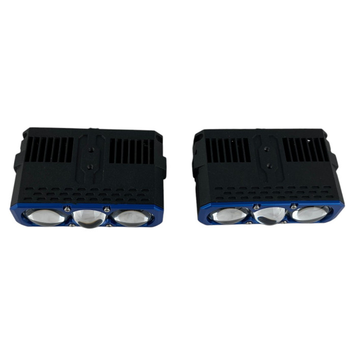 Додаткові універсальні LED фари Sanvi S301 50W 12V (3 лінзи) ближнє/дальнє світло, протитуманні (комплект 2 шт.)