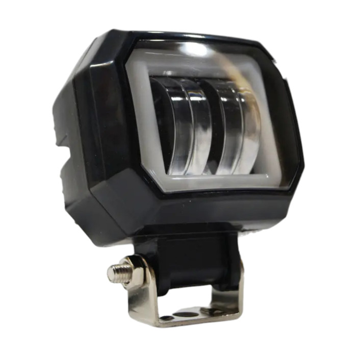 Дополнительная LED фара 20W с ДХО белый и желтый свет 12-24V