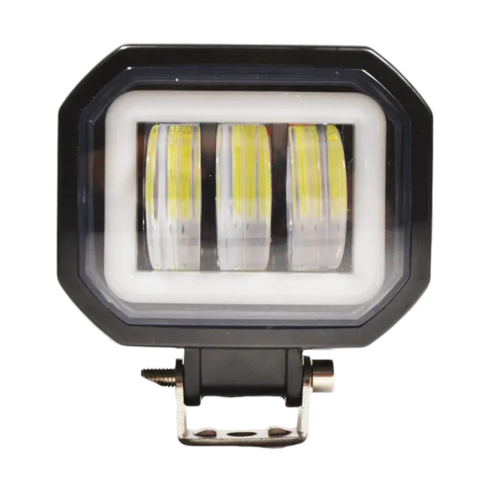 LED фара JR-0-30W-1 квадрат з габаритом ДХО 30W 12-24V 95×75×50 мм — універсальна фара СТМ