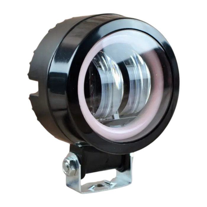 LED фара 40W круглая с ДХО (90х55 мм) четкая СТГ 12-24V