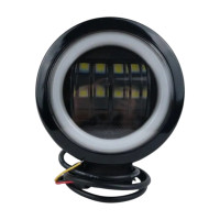 LED фара 40W кругла з ДХО (90х55 мм) з ДХО та СТГ 12-24V 1 шт (03310)