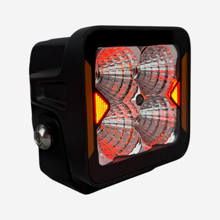LED фара дополнительная W0120F-P8 EA Light X 20W ближний свет с поворотом (03651)