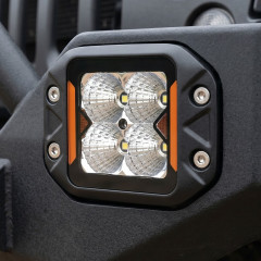 LED фара додаткова W0120FMF-P8 EA Light X 20W врізна ближнє світло з поворотом (03653)