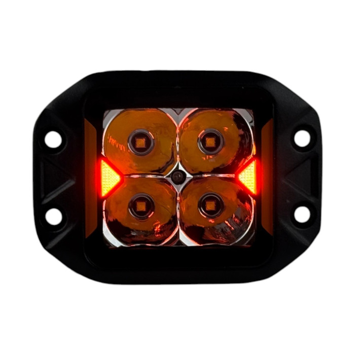 LED фара дополнительная W0120FMS-P8 EA Light X 20W врезная дальний свет с поворотом (03654)