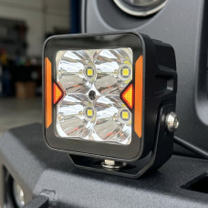 LED фара додаткова W0120S-P8 EA Light X 20W дальнє світло з поворотом (03652)