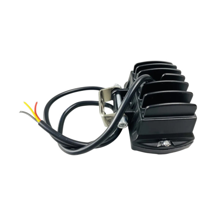 LED фара прямокутна 20W з об'ємною лінзою та СТГ, 12-80V, біле світло, chip CREE (1 шт.)