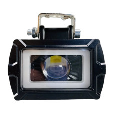 LED фара прямоугольная 20W с объемной линзой и СТГ, 12-80V, белый свет, chip CREE (1 шт.)