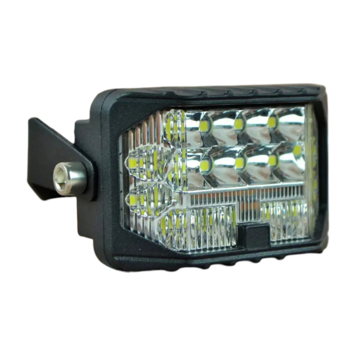 LED фара прямокутна 63W 6000K (дальнє + ближнє + жовте світло, 1 шт.)