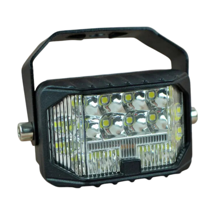 LED фара прямокутна 63W 6000K (дальнє + ближнє + жовте світло, 1 шт.)