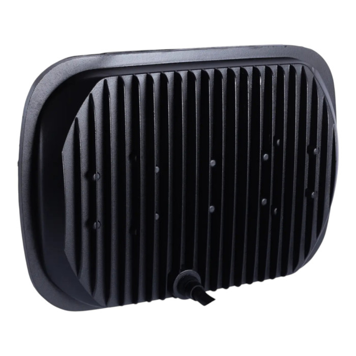 LED фара прямоугольная 80W (15 диодов) с 3D линзой (ближний + дальний, 1 шт.)