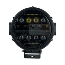 Светодиодная круглая LED фара дальнего света EA Light X G29 с габаритом дополнительная 180мм 45/65W