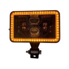 Світлодіодна прямокутна LED фара ближнього/дальнього світла EA Light X L 50W з DRL та поворотом додаткова 12-24V