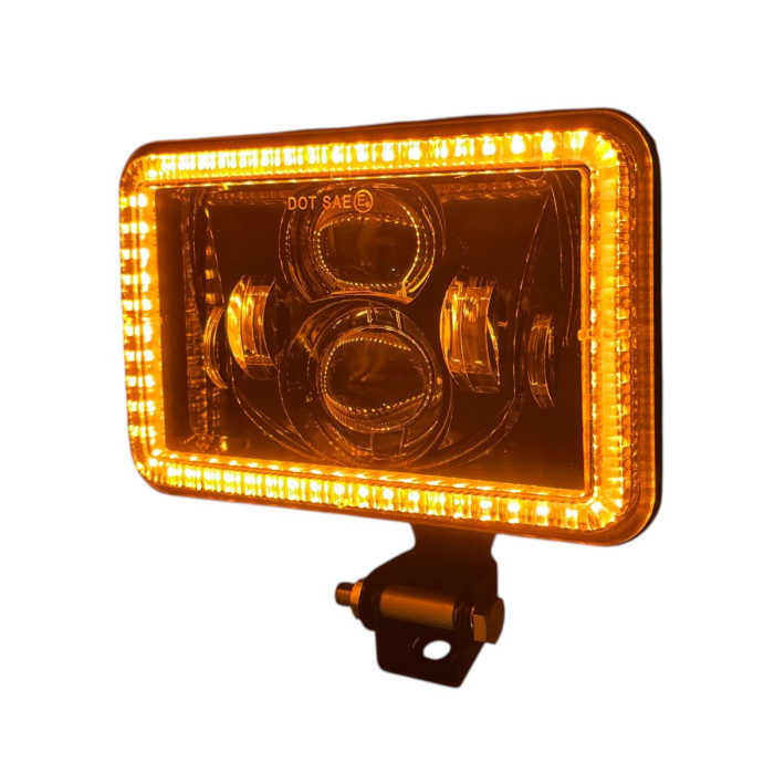 Світлодіодна прямокутна LED фара ближнього/дальнього світла EA Light X L 50W з DRL та поворотом додаткова 12-24V