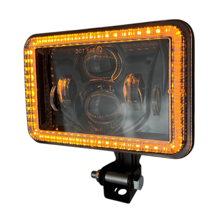 Світлодіодна прямокутна LED фара ближнього/дальнього світла EA Light X L 50W з DRL та поворотом додаткова 12-24V