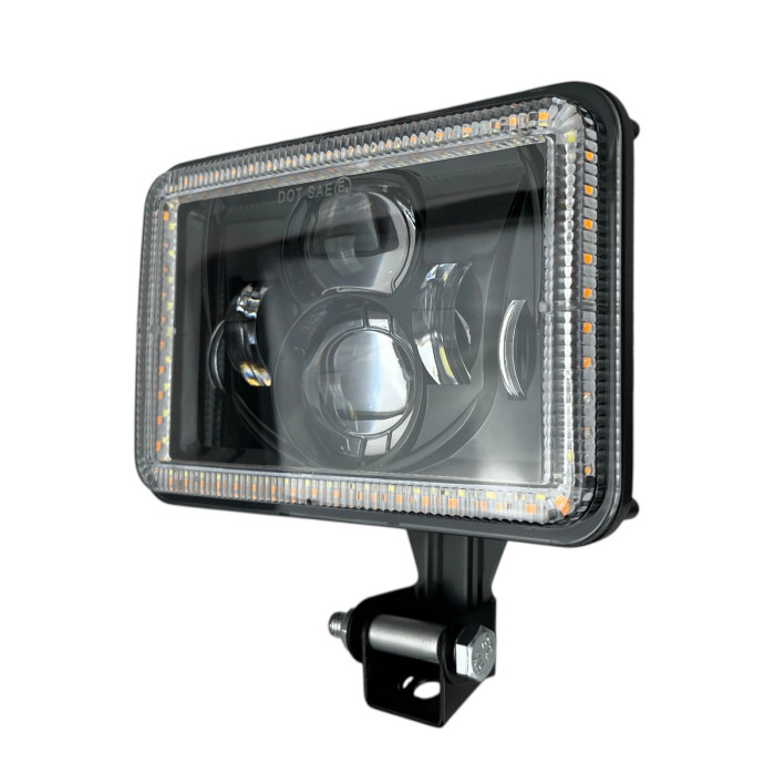 Світлодіодна прямокутна LED фара ближнього/дальнього світла EA Light X L 50W з DRL та поворотом додаткова 12-24V