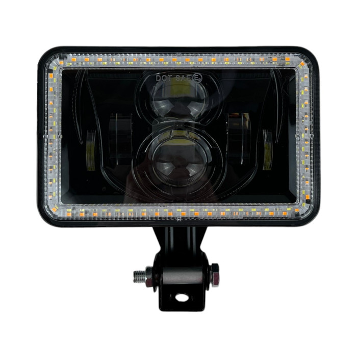 Світлодіодна прямокутна LED фара ближнього/дальнього світла EA Light X L 50W з DRL та поворотом додаткова 12-24V