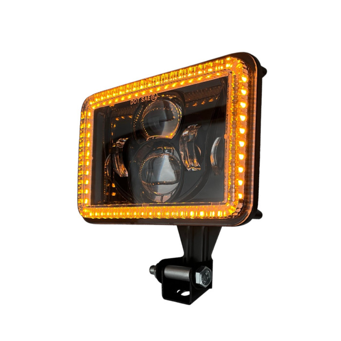 Світлодіодна прямокутна LED фара ближнього/дальнього світла EA Light X L 50W з DRL та поворотом додаткова 12-24V