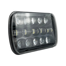 Світлодіодна прямокутна LED фара ближнього/дальнього світла EA Light X LD 65W врізна додаткова (15 лінз)