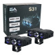 Зовнішні Bi-LED лінзи EA Light X S31 (Ближнє 80Вт / Дальнє 110Вт, Біле світло 6000K)