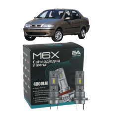 LED лампи Fiat Albea 2003- H7 M6X дальнє світло (4000Lm 5500K) / Фіат Альбеа (комплект 2 шт.)