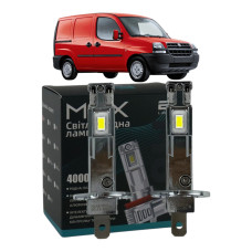 LED лампи Fiat Doblo 2001- H1 M6X дальнє світло (4000Lm 5500K) / Фіат Добло (комплект 2 шт.)