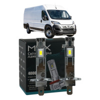 LED лампи Fiat Ducato 2002- H1 M6X дальнє світло (4000Lm 5500K) / Фіат Дукато (комплект 2 шт.)