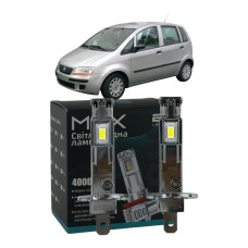 LED лампи Fiat Idea 2003- H1 M6X дальнє світло (4000Lm 5500K) / Фіат Ідея (комплект 2 шт.)