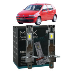 LED лампи Fiat Punto 1999- H1 M6X ближнє світло (4000Lm 5500K) / Фіат Пунто (комплект 2 шт.)