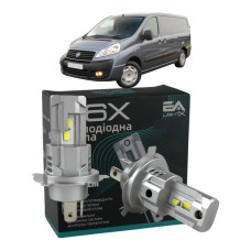 LED лампи Fiat Scudo 2007- H4 M6X ближнє/дальнє світло (4000Lm 5500K) / Фіат Скудо (комплект 2 шт.)