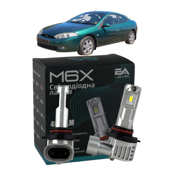 LED лампи Ford Cougar 1998-2001 HB3 M6X дальнє світло (4000Lm 5500K) / Форд Кугар (комплект 2 шт.)