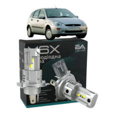 LED лампи Ford Focus I (Single) 1998-2004 H4 M6X ближнє/дальнє світло (4000Lm 5500K) / Форд Фокус 1 (комплект 2 шт.)