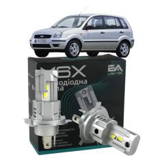 LED лампи Ford Fusion 2002- H4 M6X ближнє/дальнє світло (4000Lm 5500K) / Форд Фьюжн (комплект 2 шт.)