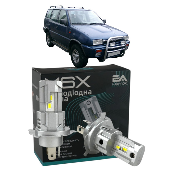 LED лампи Ford Maverick 1993-1998 H4 M6X ближнє/дальнє світло (4000Lm 5500K) / Форд Маверік (комплект 2 шт.)