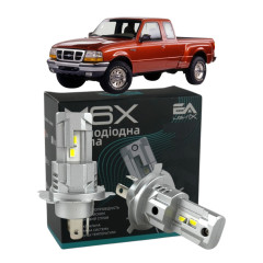 LED лампи Ford Ranger 1999- H4 M6X ближнє/дальнє світло (4000Lm 5500K) / Форд Рейнджер (комплект 2 шт.)