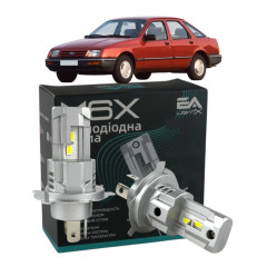 LED лампи Ford Sierra 1982-1993 H4 M6X ближнє/дальнє світло (4000Lm 5500K) / Форд Сієрра (комплект 2 шт.)