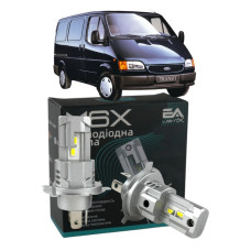 LED лампи Ford Transit 1984-2006 H4 M6X ближнє/дальнє світло (4000Lm 5500K) / Форд Транзит (комплект 2 шт.)