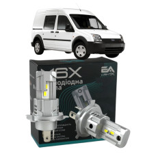 LED лампи Ford Transit Connect 2002- H4 M6X ближнє/дальнє світло (4000Lm 5500K) / Форд Транзит Коннект (комплект 2 шт.)