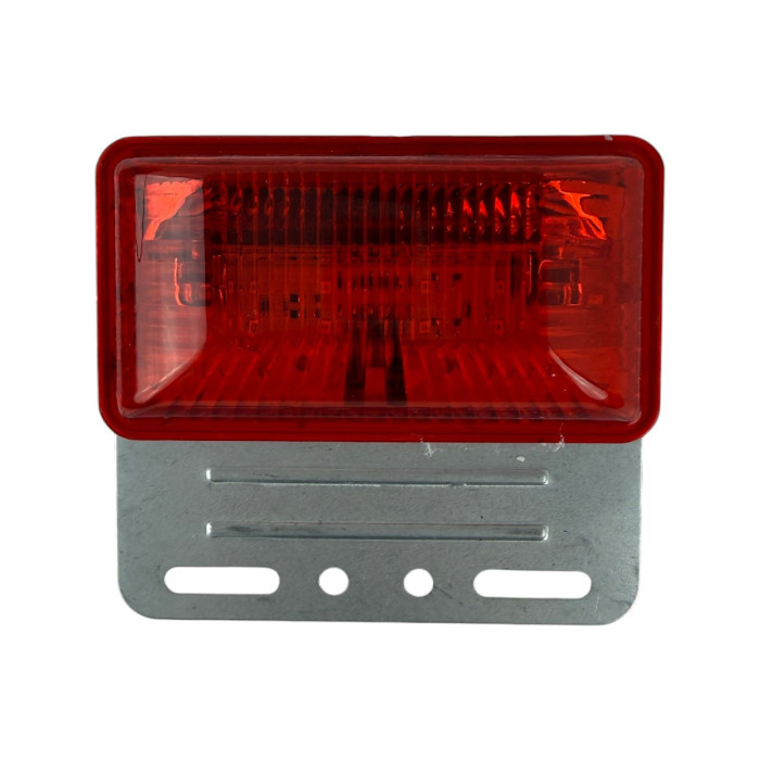 Комплект LED габаритних ліхтарів G-7001 12V (4 шт) червоні, металевий кронштейн, для вантажівок та причепів