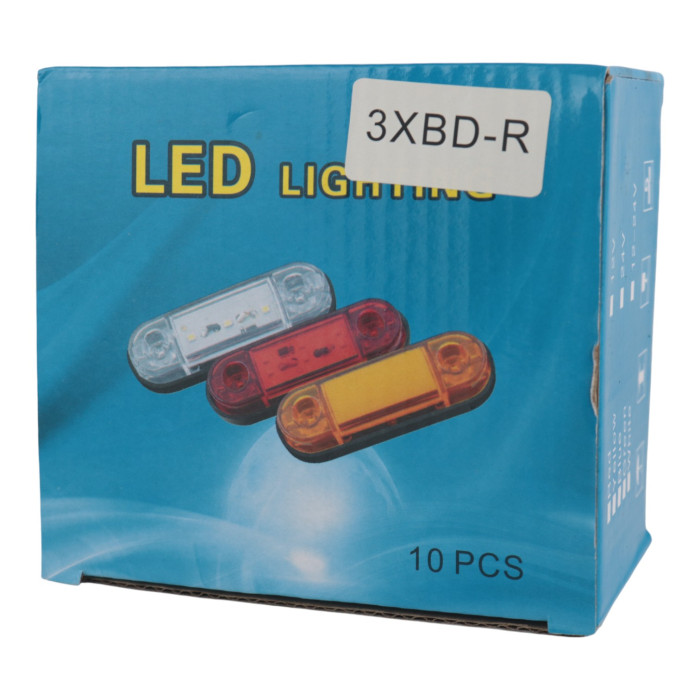 Світлодіодний габаритний ліхтар EA Light X 12-24V 3 SMD червоний маркерний 2395 для причепів та вантажівок