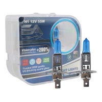 Галогенні лампи H1 EA Light X 12V 55W P14.5s VISION PLUS +200% (комплект 2 шт.)