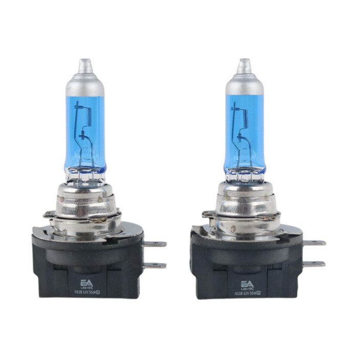 Галогенні лампи H11B EA Light X 12V 55W PGJY19-2 VISION PLUS +200% (комплект 2 шт.)