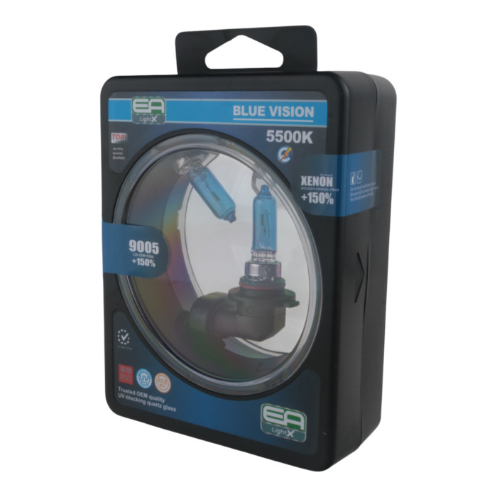 Комплект галогеновых ламп HB3 12V 55W Bluevision +150% (2 шт.)