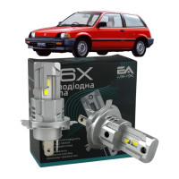 LED лампи Honda Civic III 1987-1993 H4 M6X ближнє/дальнє світло (4000Lm 5500K) / Хонда Цівік 3 (комплект 2 шт.)