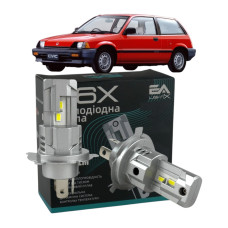 LED лампы Honda Civic III 1987-1993 H4 M6X ближний/дальний свет (4000Lm 5500K) / Хонда Цивик 3 (комплект 2 шт.)