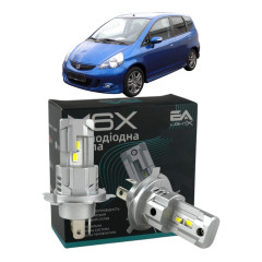 LED лампи Honda Jazz 2008- H4 M6X ближнє/дальнє світло (4000Lm 5500K) / Хонда Джаз (комплект 2 шт.)