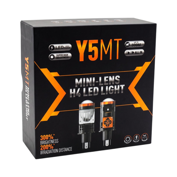Bi-LED линзы Hyundai Accent IV (RB) / Solaris 2010-2017 H4 Y5MT ближний/дальний свет (40/55W 8000Lm 5000K) / Хендай Акцент 4 (RB) / Солярис (комплект 2 шт.)