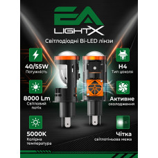 Bi-LED лінзи Hyundai Tucson I (JM) 2004-2010 H4 Y5MT ближнє/дальнє світло (40/55W 8000Lm 5000K) / Хюндай Туксон 1 (JM) (комплект 2 шт.)