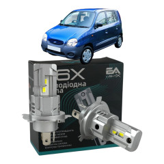 LED лампи Hyundai Atos 1998- H4 M6X ближнє/дальнє світло (4000Lm 5500K) / Хюндай Атос (комплект 2 шт.)